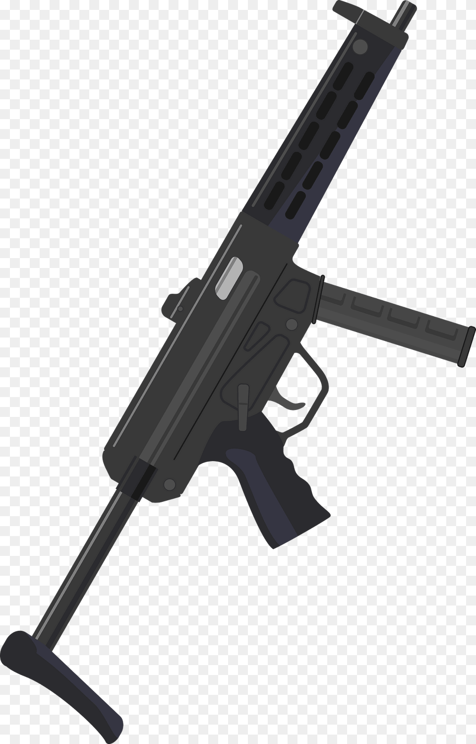 Black Machine Gun Clipart, Firearm, Rifle, Weapon, Machine Gun Free Transparent Png