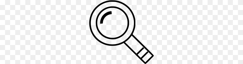 Black Magnifying Glass Icon, Gray Free Png Download