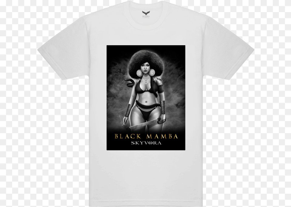 Black Mamba Tee Black Mamba, Adult, T-shirt, Person, Woman Free Png