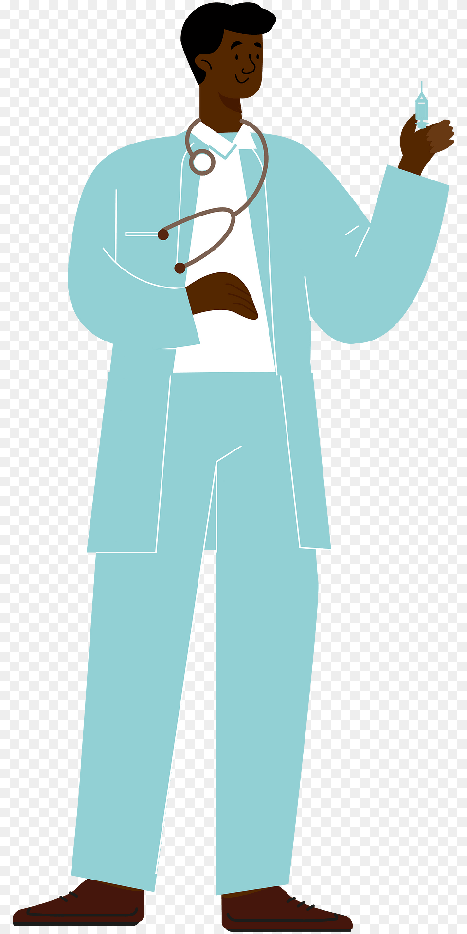 Black Man Doctor Clipart, Clothing, Coat, Lab Coat, Adult Free Png Download
