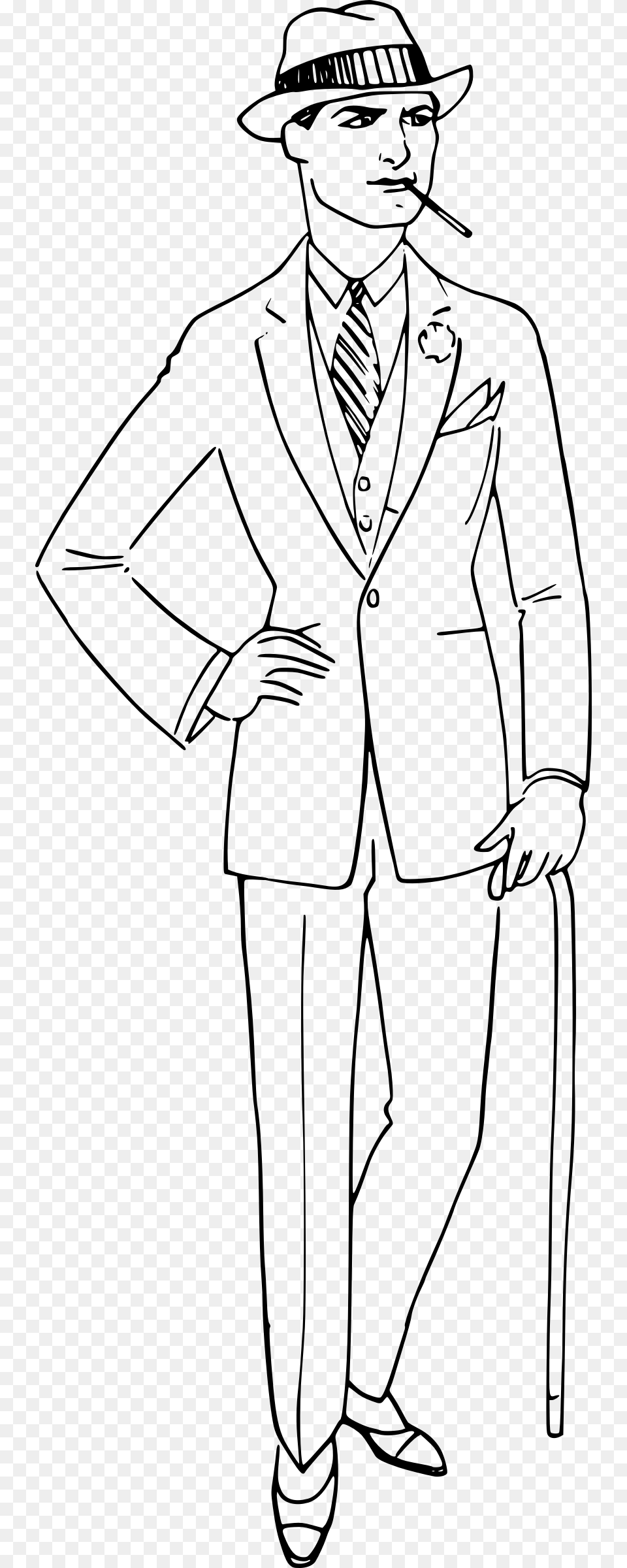 Black Man In Suit, Gray Png