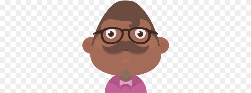 Black Man People Avatar Glasses Moustache Person Free Happy, Accessories, Baby, Face, Head Png Image