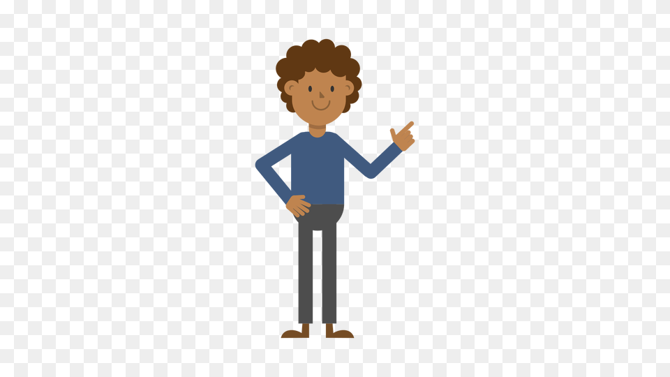Black Man Pointing To The Right Cartoon Vector, Clothing, Long Sleeve, Sleeve, Person Free Png