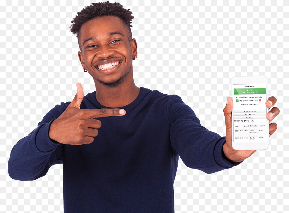 Black Man Showing His Phone, Body Part, Person, Finger, Hand Free Png Download