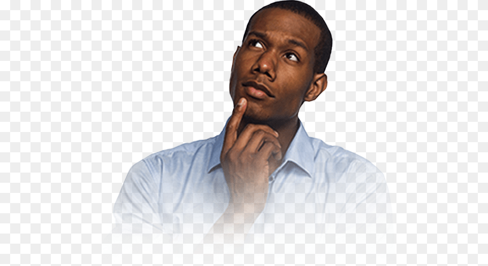 Black Man Thinking, Shirt, Portrait, Clothing, Face Free Transparent Png