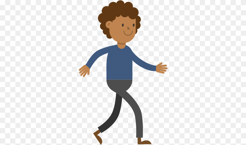 Black Man Walking Cartoon Vector Transparent People Walking Cartoon, Baby, Person, Clothing, Pants Png Image
