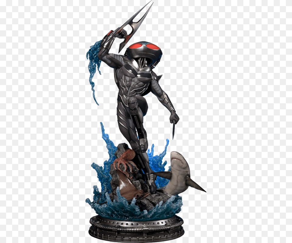 Black Manta Injustice Statue, Figurine, Adult, Male, Man Png