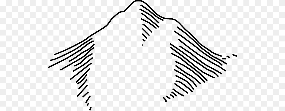 Black Map Mountain Symbols Lines Line Hill Clipart Black And White, Mountain Range, Nature, Outdoors, Peak Free Transparent Png