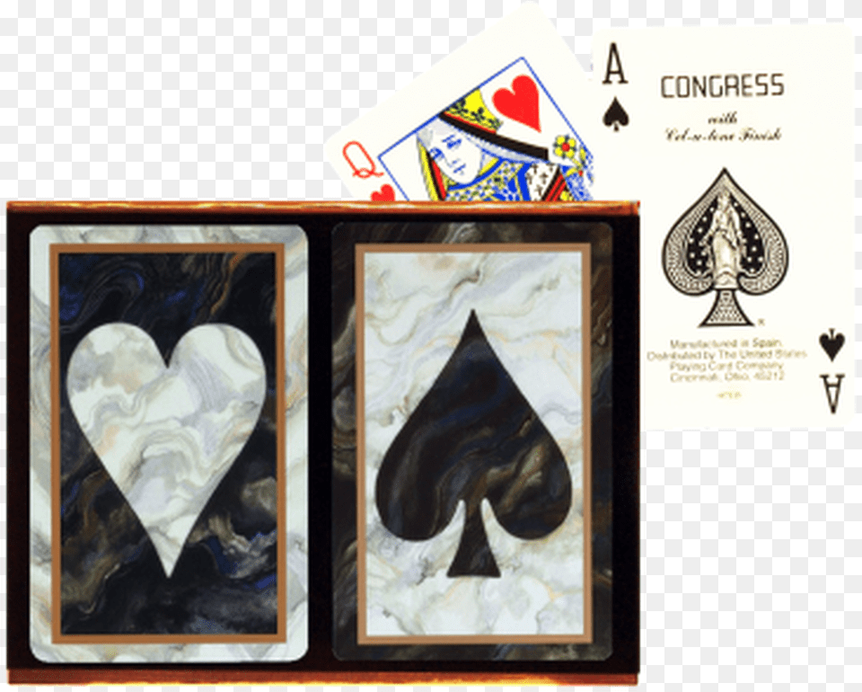 Black Marble Double Deck Congress Black Marble Playing Cards, Person, Adult, Female, Woman Free Png Download