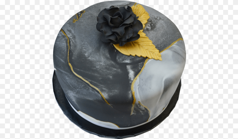 Black Marble Lemon Cake With Gold Accents And An Edible Marbled Sugar Paste Cake, Birthday Cake, Icing, Food, Dessert Free Png