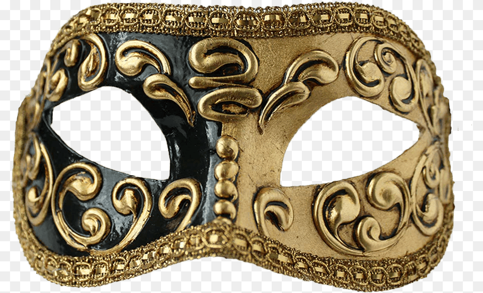 Black Masquerade Mask, Bronze Free Png Download