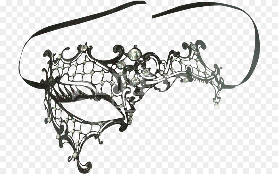 Black Masquerade Mask One Eye Masquerade Mask Template, Accessories, Chandelier, Lamp, Jewelry Free Png