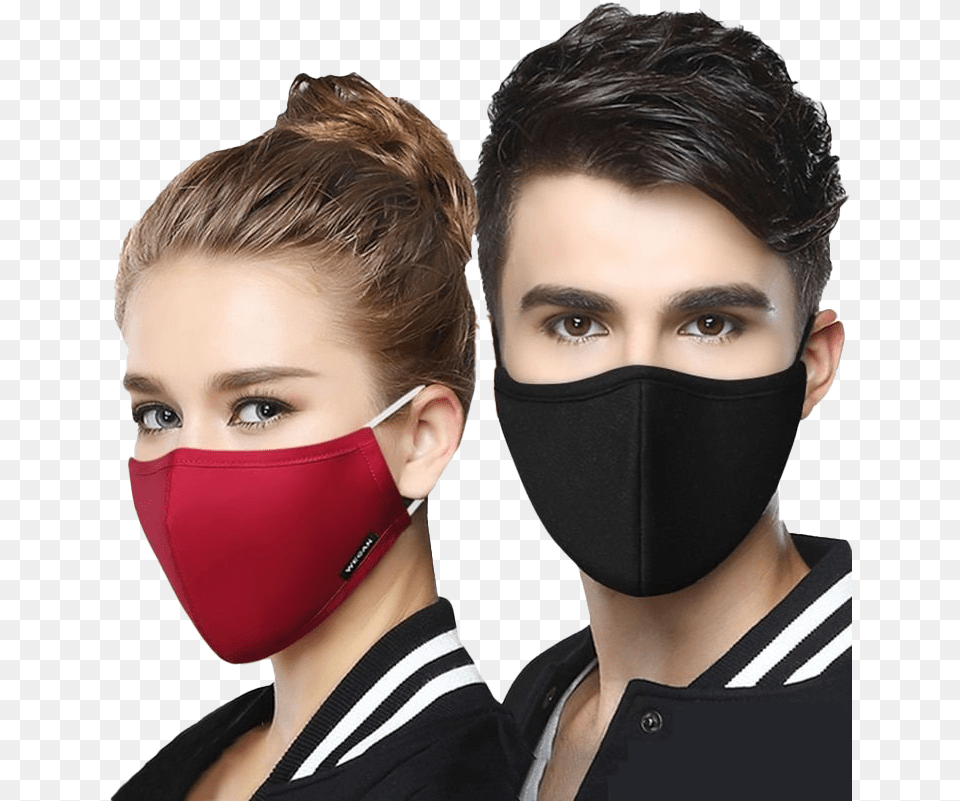 Black Medical Face Mask Pic Fabric Face Mask, Accessories, Adult, Female, Head Png Image