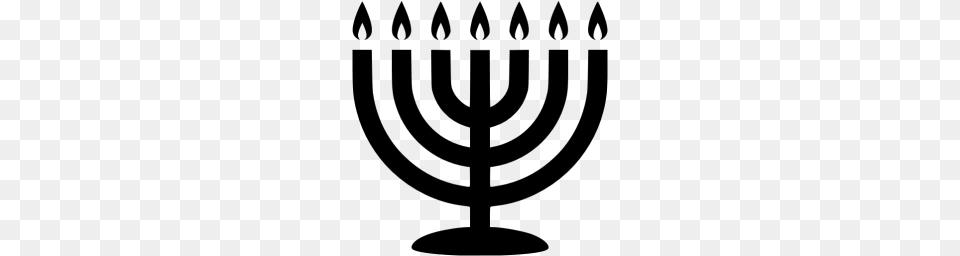 Black Menorah Icon, Gray Free Transparent Png