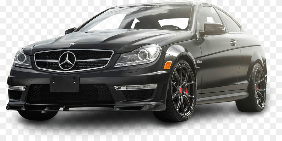 Black Mercedes Benz C63 Amg Car Mercedes C63 Amg, Wheel, Vehicle, Coupe, Machine Free Png