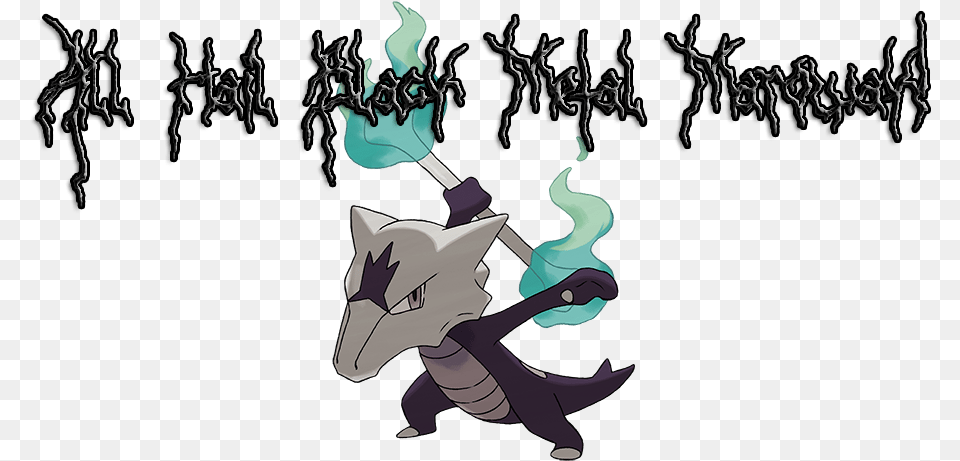 Black Metal Marowak Pokemon Cubone Evolution Alola, Electronics, Hardware, Art Free Png Download