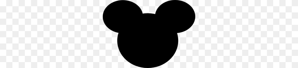 Black Mickey Mouse Ears Clip Art, Gray Png Image