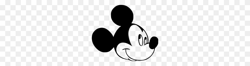 Black Mickey Mouse Icon, Gray Free Png Download