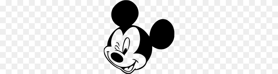 Black Mickey Mouse Icon, Gray Free Transparent Png