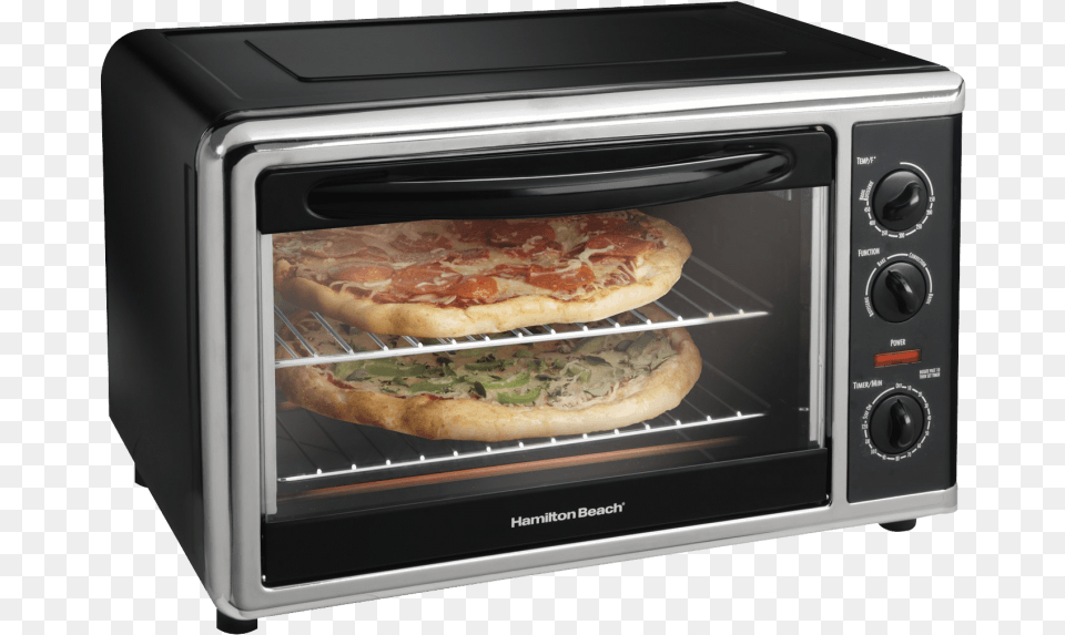 Black Microwave Oven Images Transparent Hamilton Beach Black Countertop Oven With Convection, Appliance, Device, Electrical Device, Food Free Png