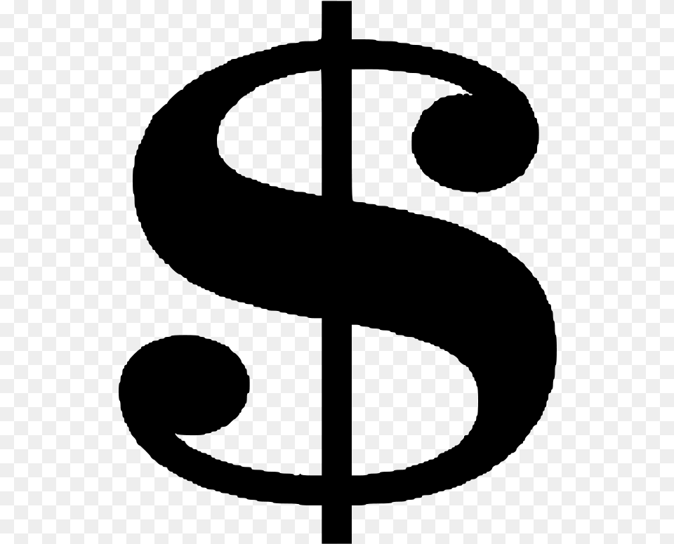 Black Money Sign Clipart Vector Library Library Money Sign Clip Art Black And White, Gray Free Png Download