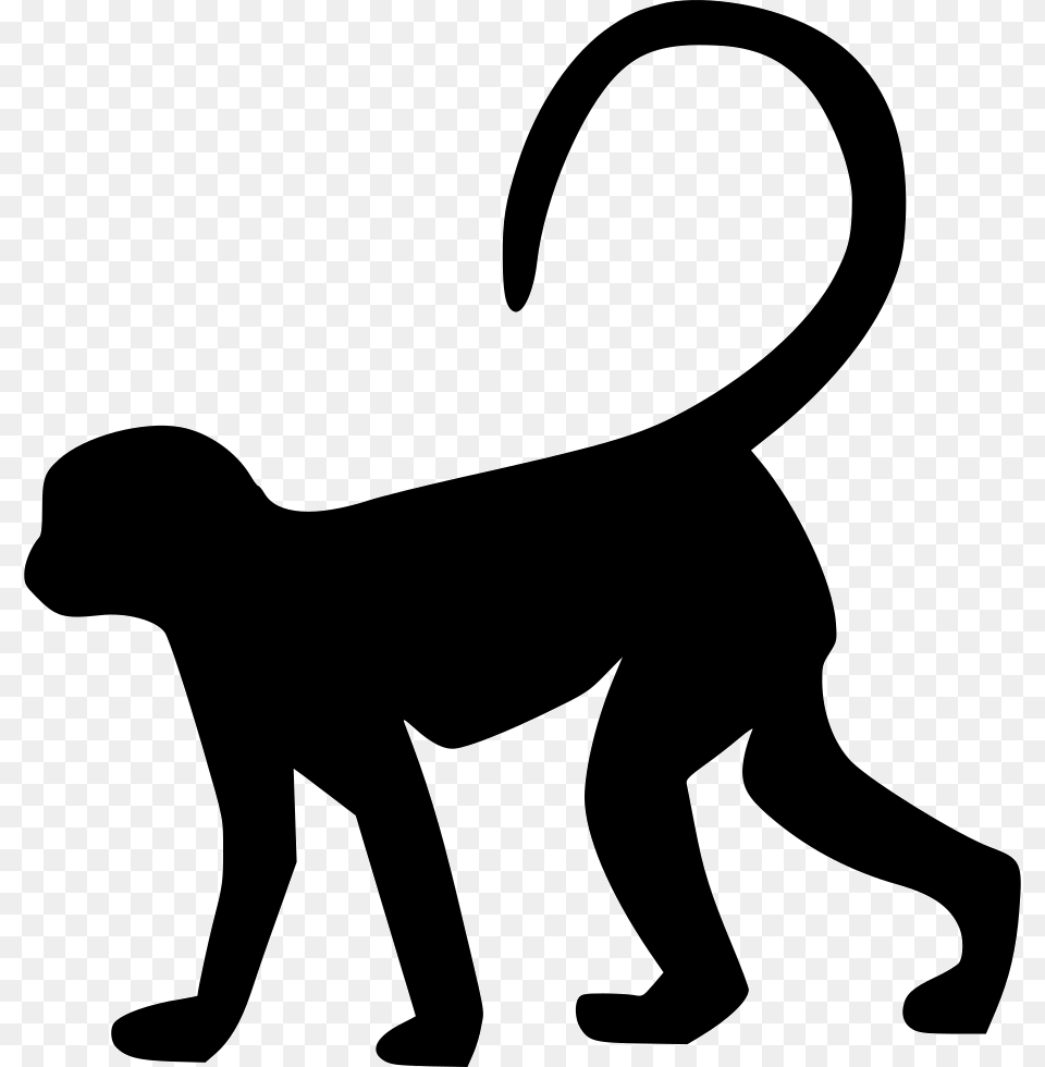 Black Monkey File, Silhouette, Stencil, Animal, Kangaroo Png