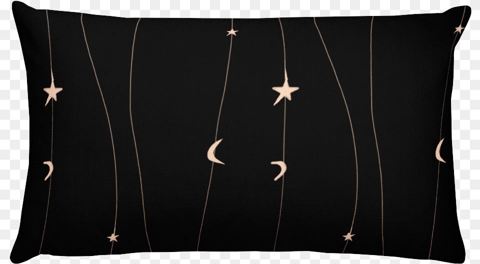 Black Moon Black Moon And Stars Pillow Wood, Cushion, Home Decor Free Transparent Png