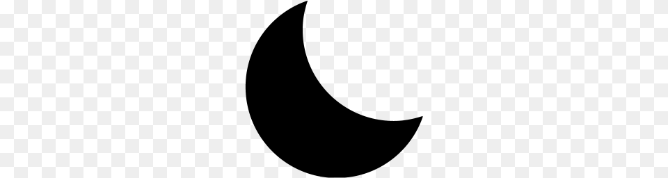 Black Moon Icon, Gray Png