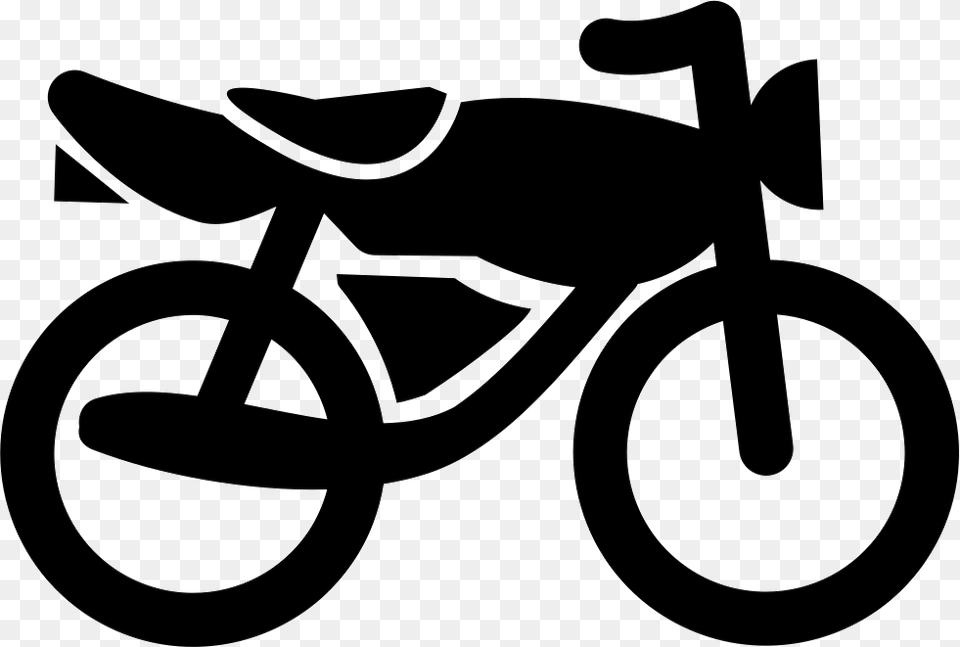 Black Motorbike Icon, Stencil, Motorcycle, Transportation, Vehicle Free Png Download