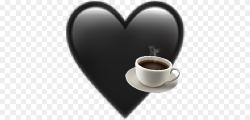 Black Negro Coffe Caf Heart Corazon Emoji Freetoedit Goth Aesthetic Transparent, Cup, Beverage, Coffee, Coffee Cup Free Png