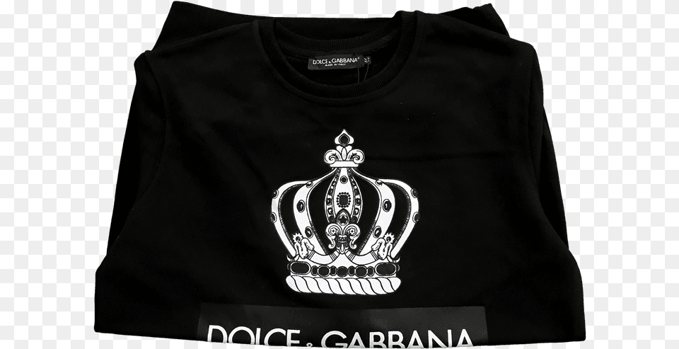 Black New Sweatshirt Dolce Gabbana Logo, Accessories, T-shirt, Clothing, Jewelry Free Png