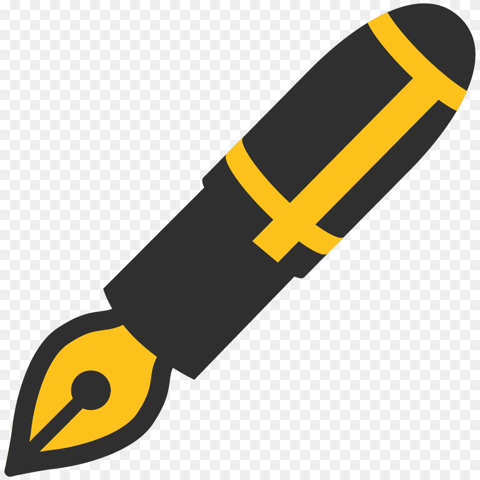 Black Nib Emoji Clipart, Rocket, Weapon, Pen Free Transparent Png