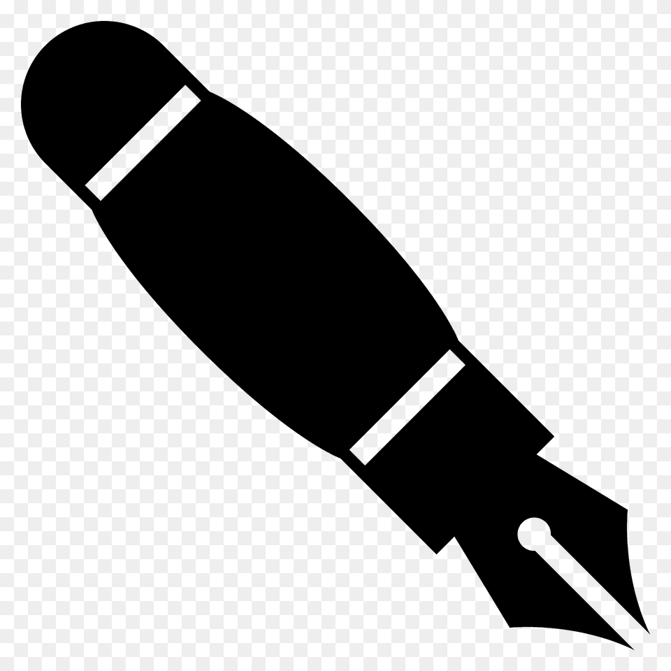 Black Nib Emoji Clipart, Pen, Fountain Pen Png Image