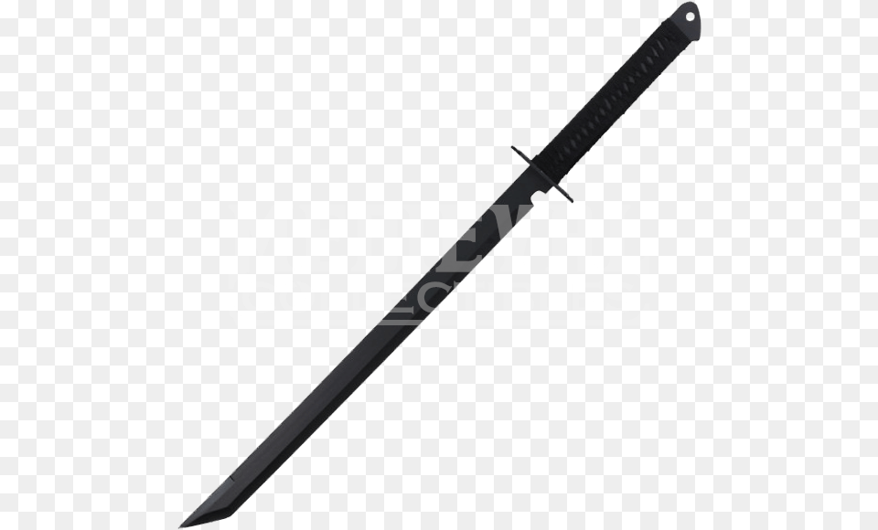 Black Ninja Sword With Cross Guard Faber Castell Pitt Graphite Pencils, Weapon, Blade, Dagger, Knife Free Png