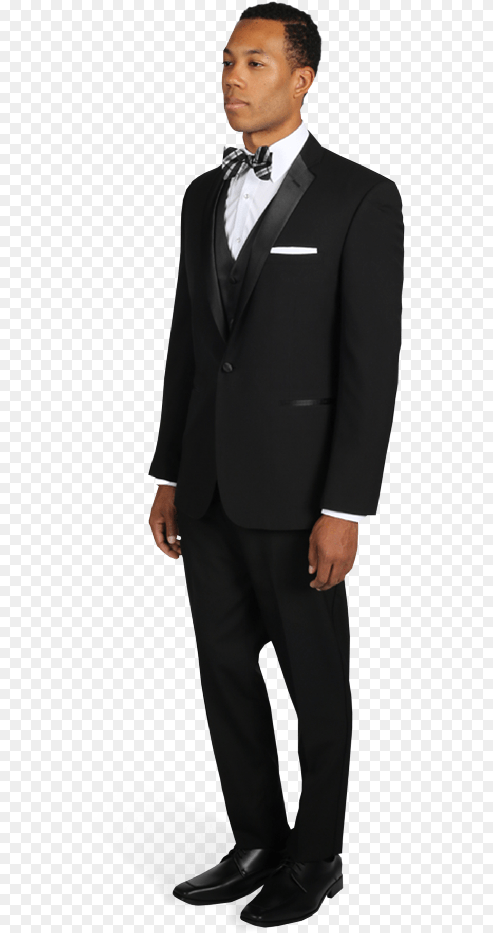 Black Notch Lapel Tuxedo With Bow Tie Black Tuxedo, Clothing, Formal Wear, Suit, Coat Free Transparent Png