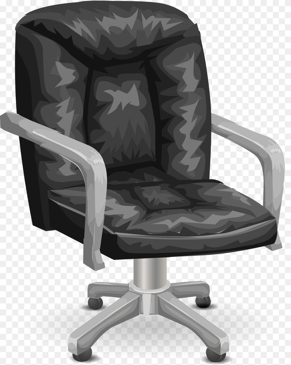 Black Office Hydraulic Chair Clipart, Furniture, Armchair Png