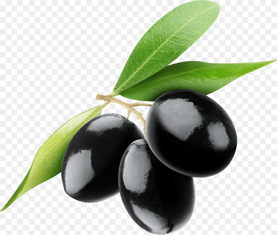 Black Olives Trio, Food, Fruit, Leaf, Plant Free Png Download
