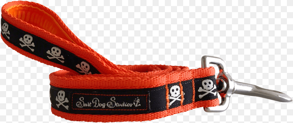 Black On Orange Skulls Ribbon Dog Lead, Accessories, Leash Free Png Download