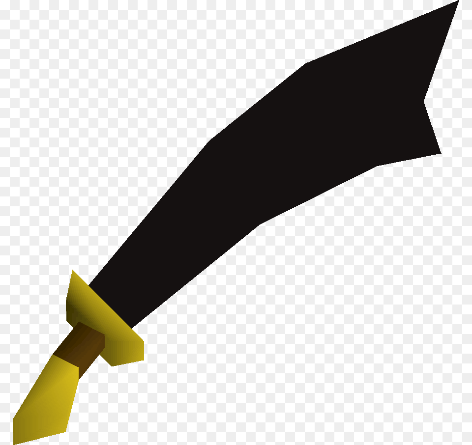 Black One Of The Best Scimitars In Old School Runescape Scimitar Runescape, Sword, Weapon, Blade, Dagger Free Png Download