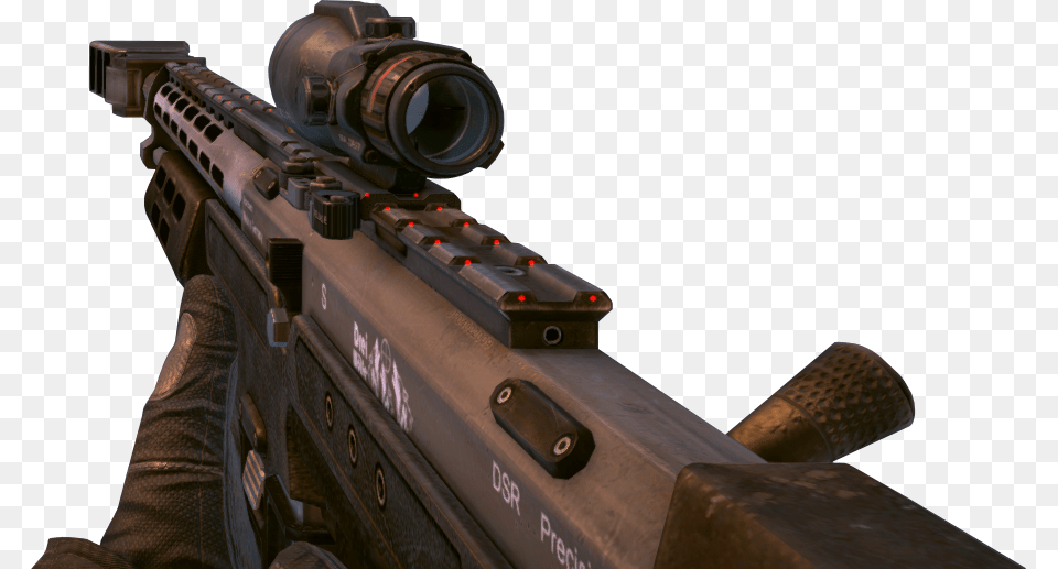 Black Ops 2 Sniper Dsr 50 Ballistics Cpu, Firearm, Gun, Rifle, Weapon Png Image