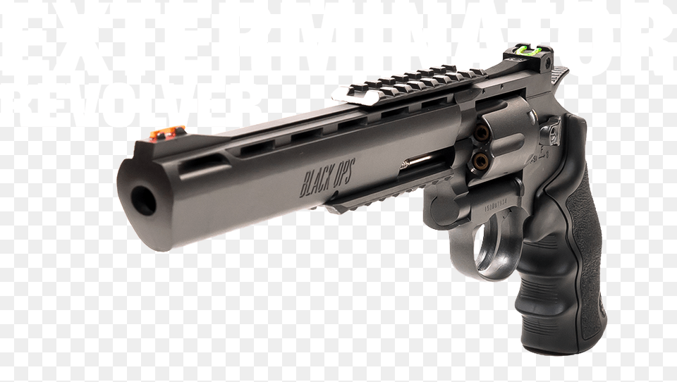 Black Ops Exterminator 8 Inch Revolver Gun Metal Finish, Firearm, Handgun, Weapon Free Transparent Png