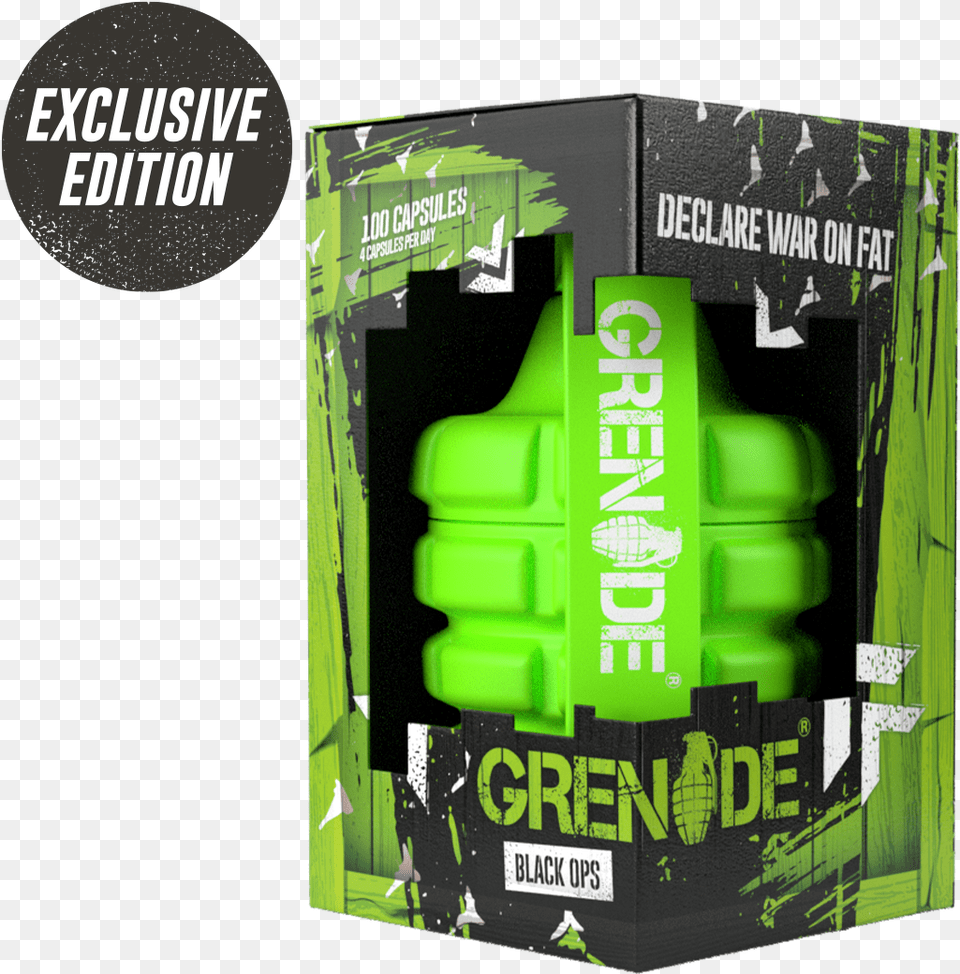 Black Ops Weight Management Grenade, Bottle, Advertisement, Green, Poster Free Png Download