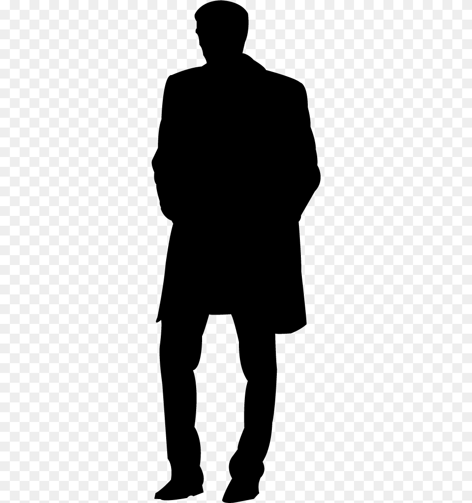 Black Outline Of Man, Silhouette, Adult, Male, Person Free Png Download