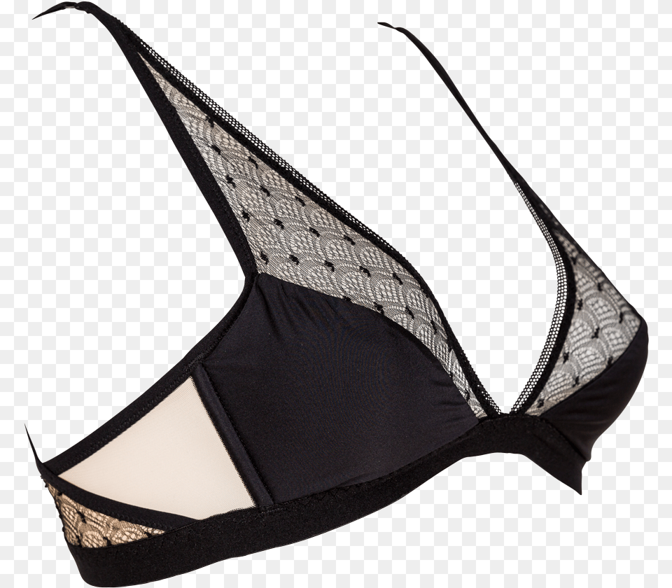 Black Padded Bra Judith Lingerie Bra From Side, Clothing, Underwear, Accessories, Bag Png