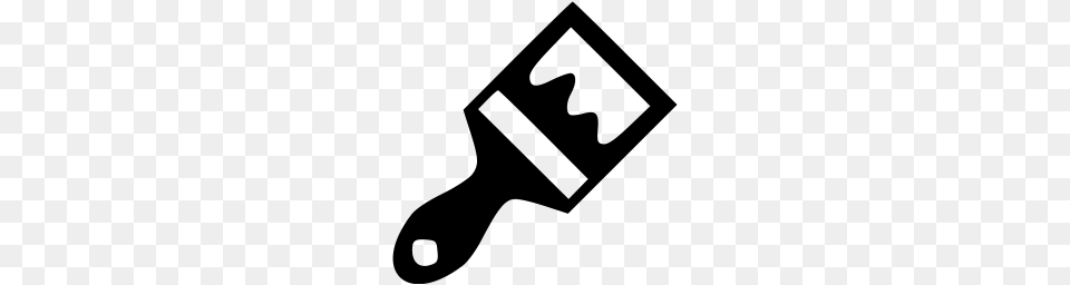 Black Paint Brush Icon, Gray Png