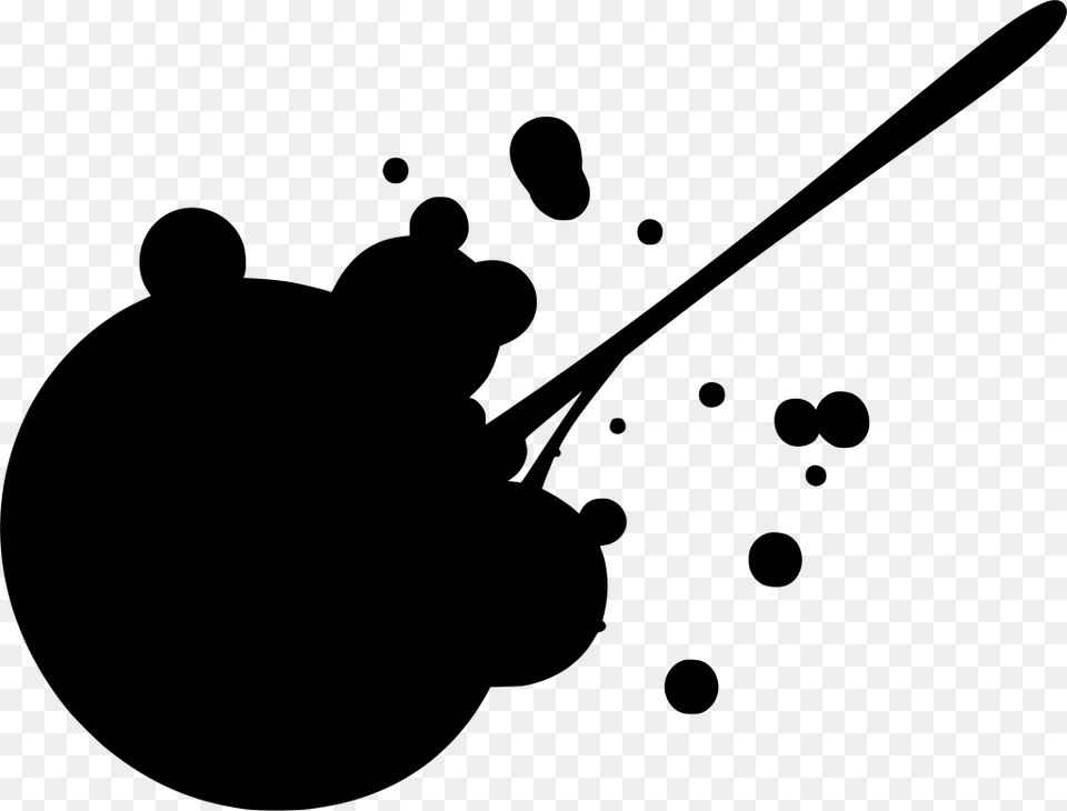 Black Paint Splat Download Cartoon Blood Splatter, Gray Free Png