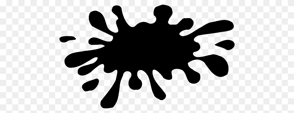 Black Paint Splatter, Silhouette, Person Png