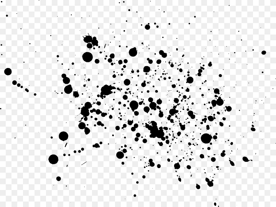 Black Paint Splatter, Gray Png