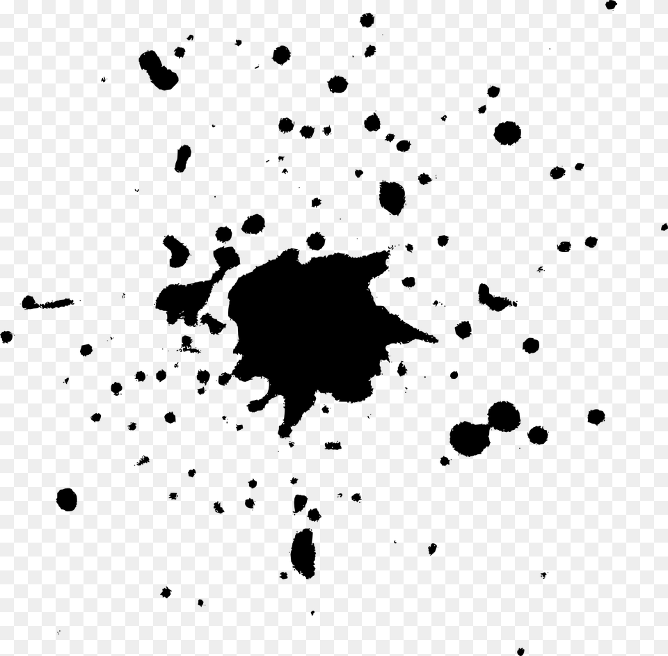 Black Paint Splatter Black Paint Splatter, Stain, Stencil, Face, Head Png Image