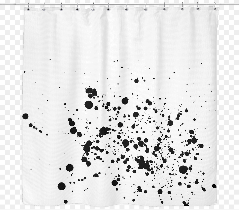 Black Paint Splatter Shower Curtain Black Paint Splatter, Shower Curtain Png